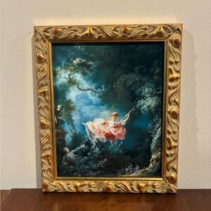 The Swing Framed Print 10x12 Fragonard Gold Baroque Rococo Ornate Wall Art